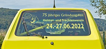Geplotterte Fahrzeugaufkleber